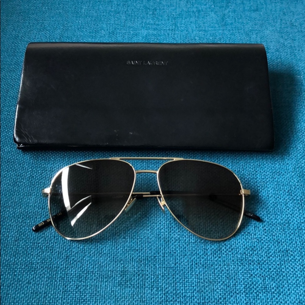 Saint Laurent Classic 11 Aviator Sunglasses